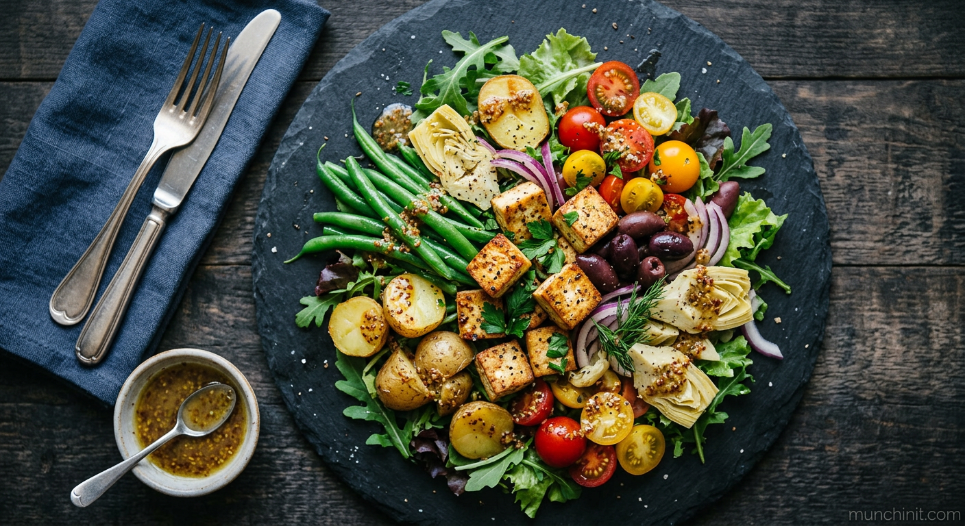 Warm Tofu Niçoise Salad