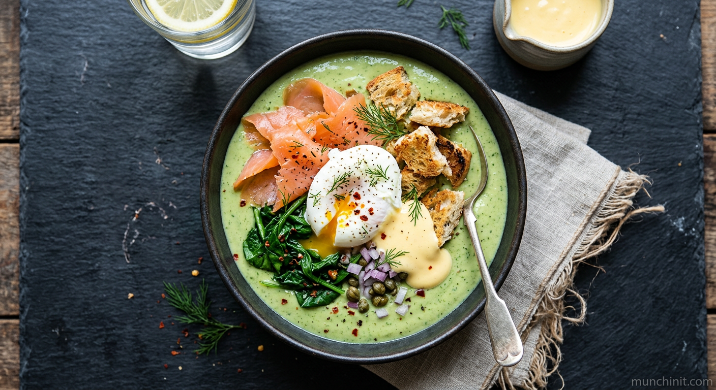 Smoked Salmon & Spinach "Eggs Benedict" Smoothie Bowl