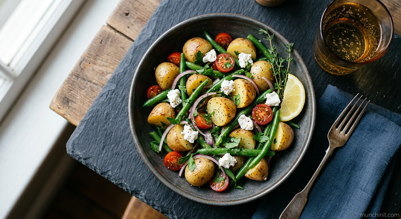 Rustic French Warm Potato & Green Bean Salad
