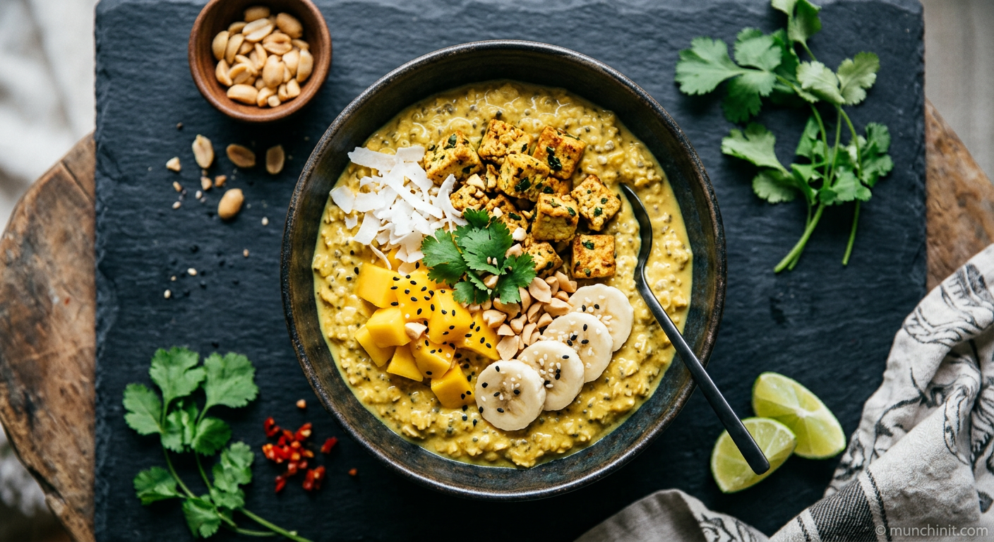 Thai-Spiced Turmeric Tofu Overnight Oats