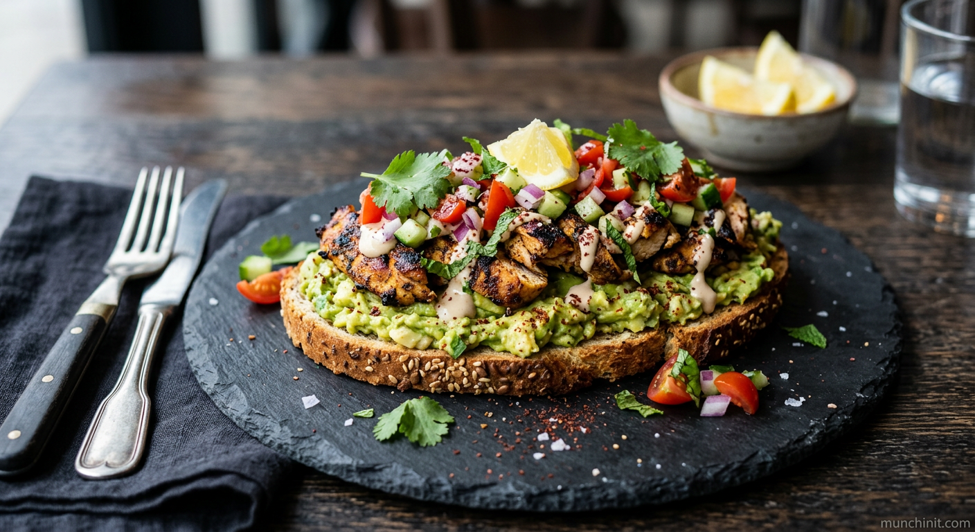 Low-Carb Chicken Shawarma Avocado Toast