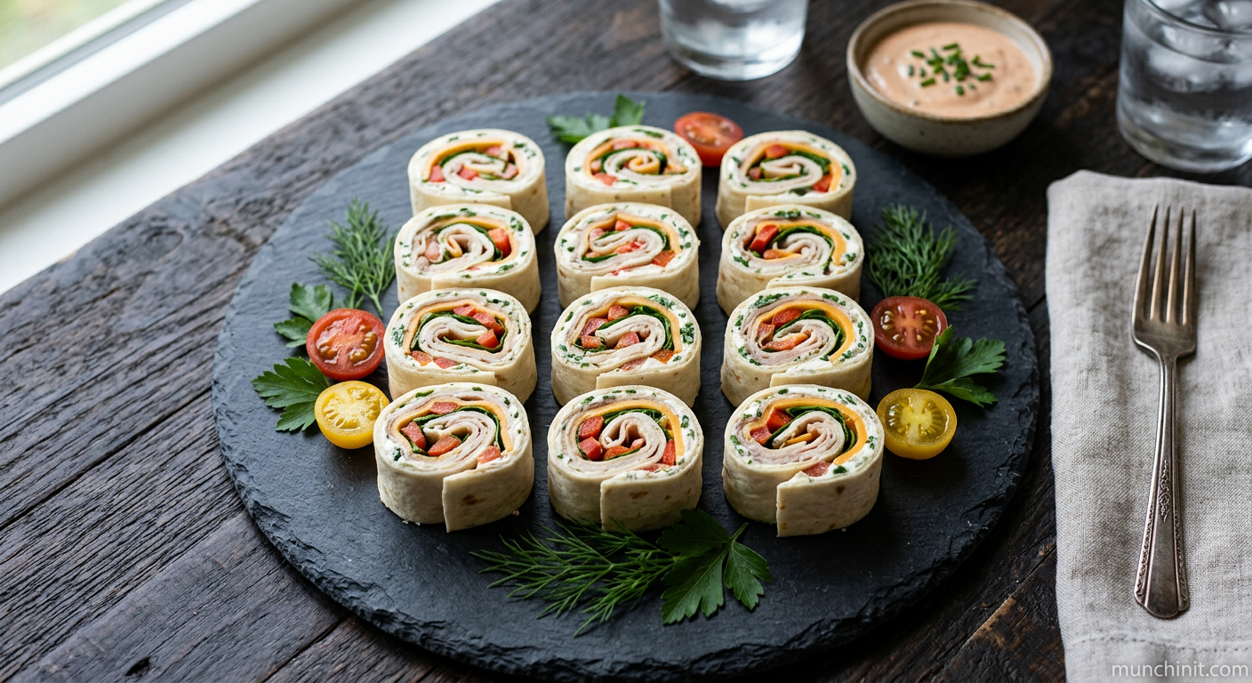 High-Protein Smoked Turkey & Cheddar Pinwheels