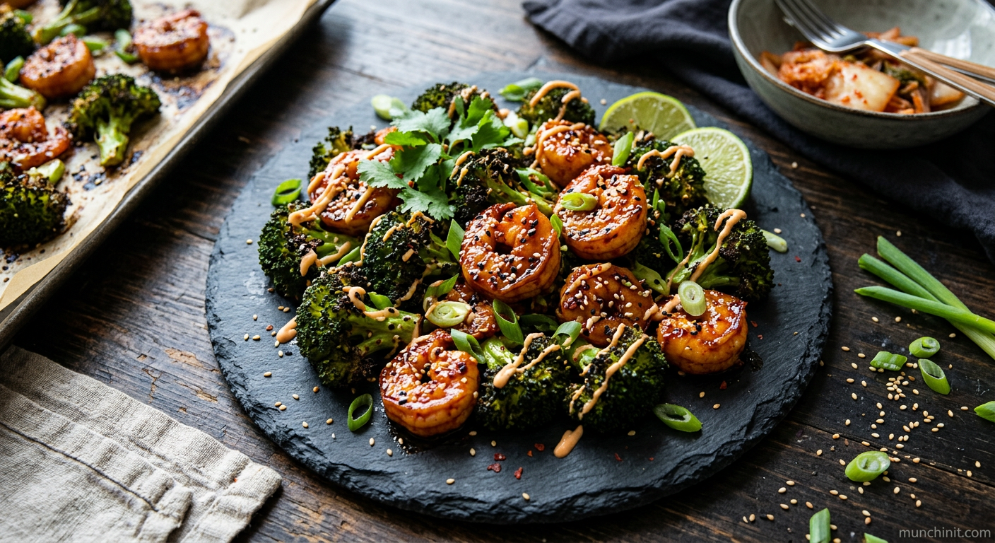 Oven-Baked Korean "Shrimp" & Broccoli Sheet Pan Meal