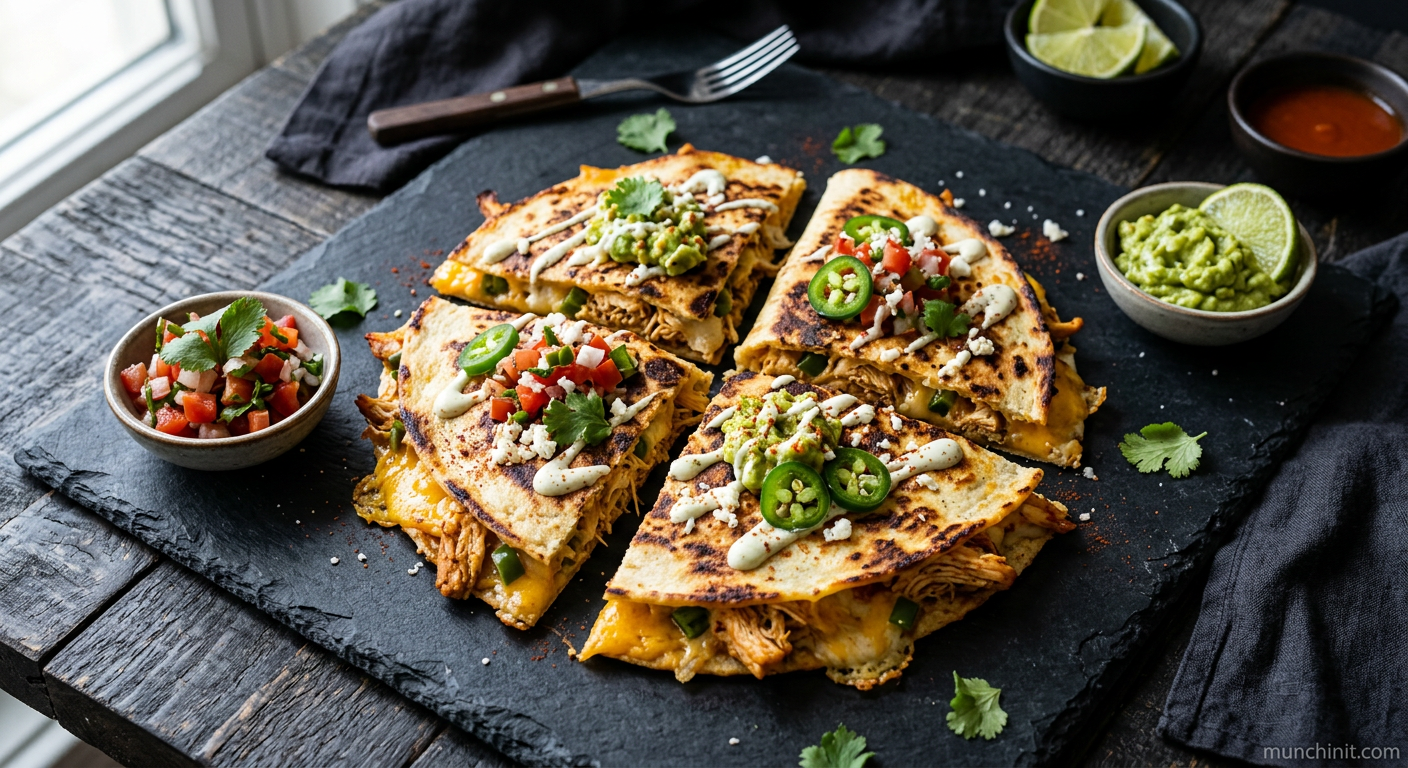 Keto Mexican Chicken & Jalapeño Quesadilla