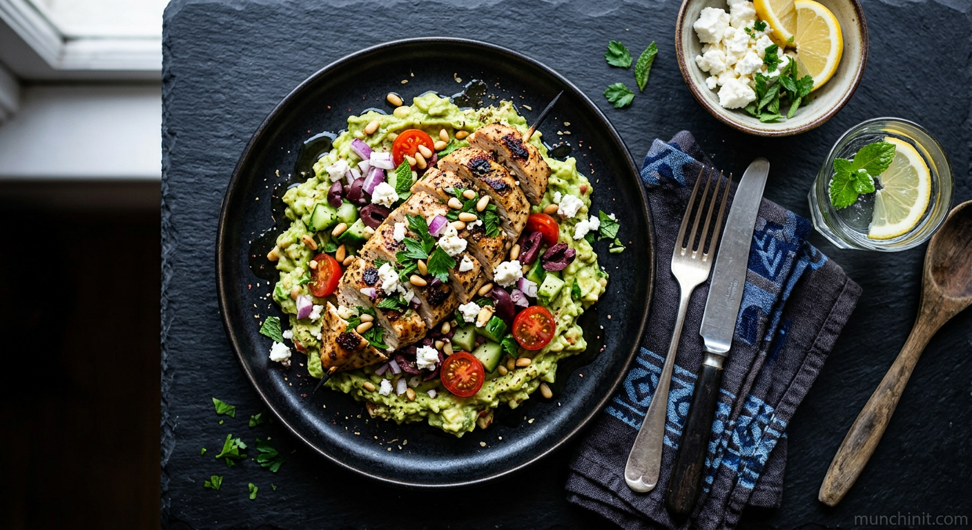 Mediterranean Chicken & Feta Avocado Smash