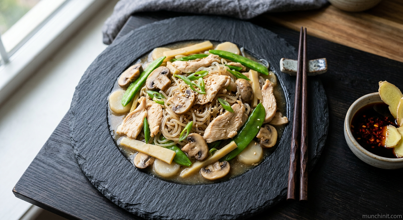 Low-Carb Moo Goo Gai Pan Chicken Shirataki